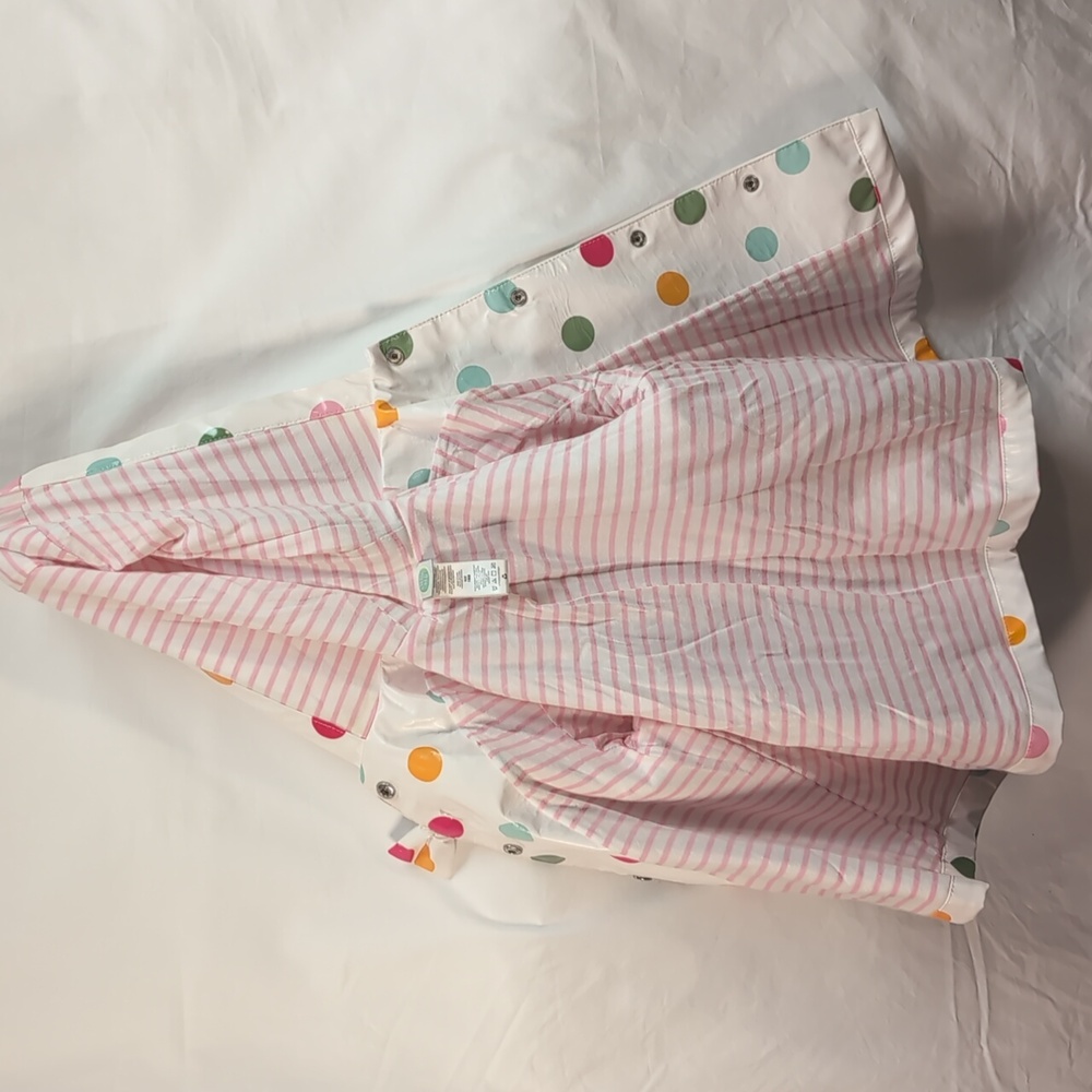 Polka Dot hooded Rain oat with lining - Picture 4 of 5